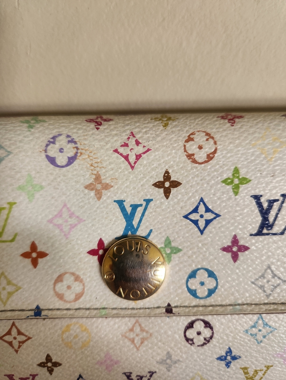 Y2K Louis Vuitton White Murakami Sarah Wallet Pink Interior - Authenticated! - Picture 8 of 14